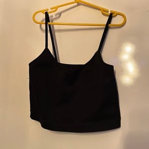 Black Cropped Tank Top